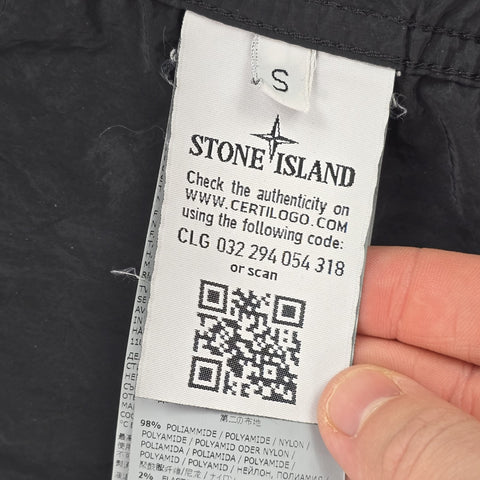 Stone Island Nylon Metal Shimmer Overshirt Jacket Black Men's Small