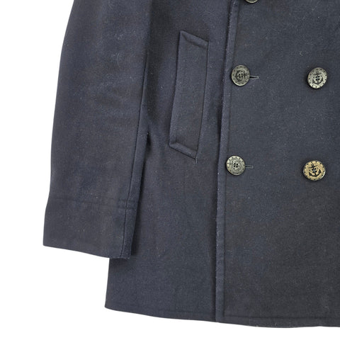 Polo Ralph Lauren Naval Double Breasted Peacoat Navy Blue Men's 40R
