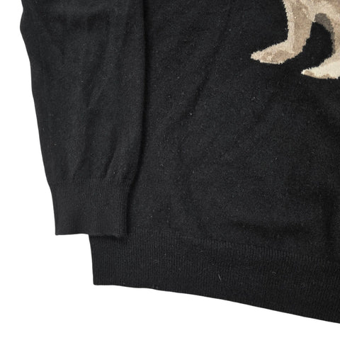 Polo Ralph Lauren Bow Tie Dog Cashmere Knitted Jumper Black Men's XL