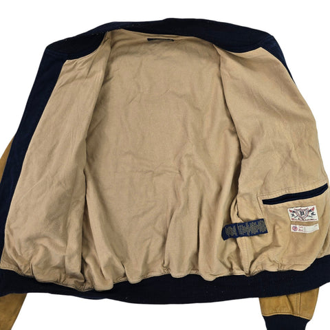 Polo Ralph Lauren Leather Varsity Spellout College Jacket Men's Medium