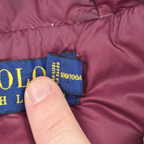 Polo Ralph Lauren Down Puffer Jacket Purple Men's Large