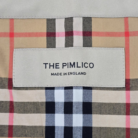 Burberry Pimlico Single Breasted Nova Check Car Coat Brown Men's Medium