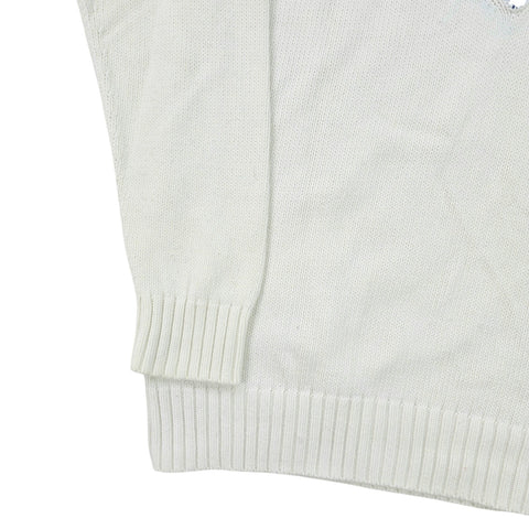 Polo Ralph Lauren Spellout Cricket Knitted Jumper White Men's Small