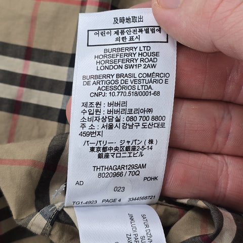 Burberry Simpson Nova Check Long Sleeve Shirt Men's Small