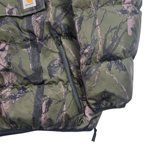 Carhartt WIP Jones 1/2 Zip Camouflage Puffer Jacket Men's Medium