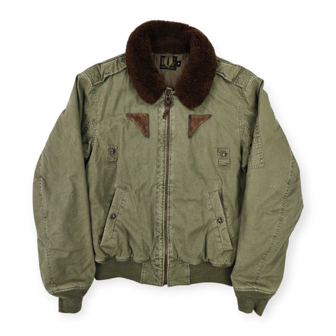 Polo Ralph Lauren B-15 Military Down Bomber Jacket Green Men's Medium