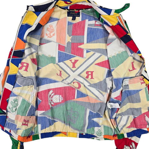 Polo Ralph Lauren Bayport Sailing Flags Graphic Harrington Jacket Men's Small