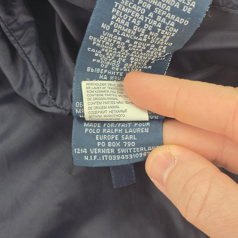 Polo Ralph Lauren Italia Big Pony Down Puffer Gilet Jacket Blue Men's Large