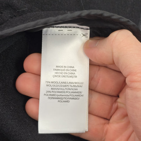 Polo Ralph Lauren Single Breasted Wool Classic Coat Black Women's Medium