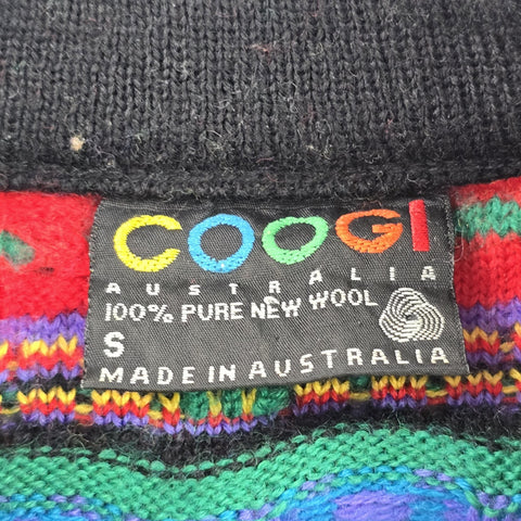 Coogi Vintage Crazy Pattern Vintage Pullover Jumper Men's Small
