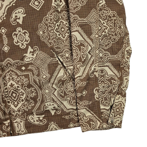 Carhartt WIP Detroit Bandana Pattern Jacket Brown Men's Large