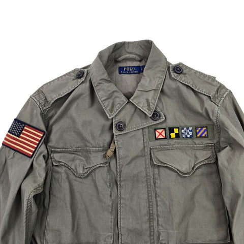 Polo Ralph Lauren Military Patch Field Jacket Green Men's Small