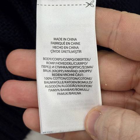 Polo Ralph Lauren Spellout Logo Knitted Jumper Blue Men's Small