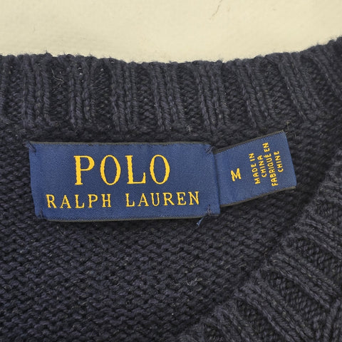 Polo Ralph Lauren Bear Knitted Jumper Blue Men's Medium
