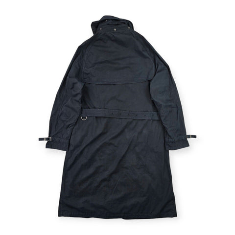 Burberry Gabardine Double Breasted Trench Coat Black Men's Medium