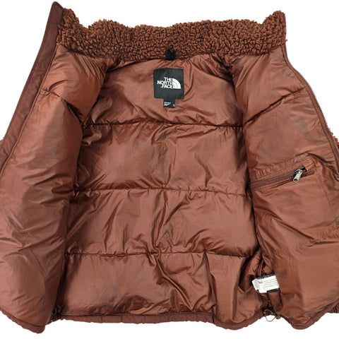 The North Face Nuptse High Pile Sherpa Down Puffer Jacket Brown Men's XL
