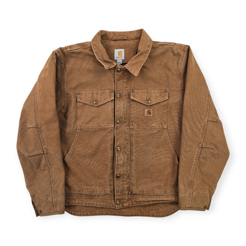 Carhartt Berwick Y2K Workwear Fleece Lined Jacket Brown Men's Large
