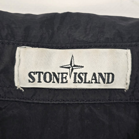 Stone Island Nylon Metal Shimmer Overshirt Jacket Black Men's Small