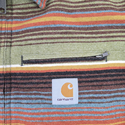 Carhartt WIP Tuscon Striped Quilt Lined Jacket Men's Large