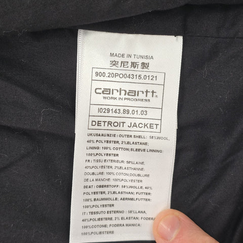 Carhartt WIP Detroit Bomber Jacket Black Men's XXL