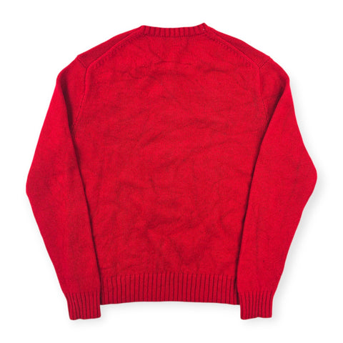 Polo Ralph Lauren Bear Knitted Jumper Red Men's Medium