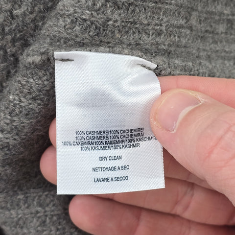 RRL Ralph Lauren 100% Cashmere Knitted Cardigan Grey Men's Small