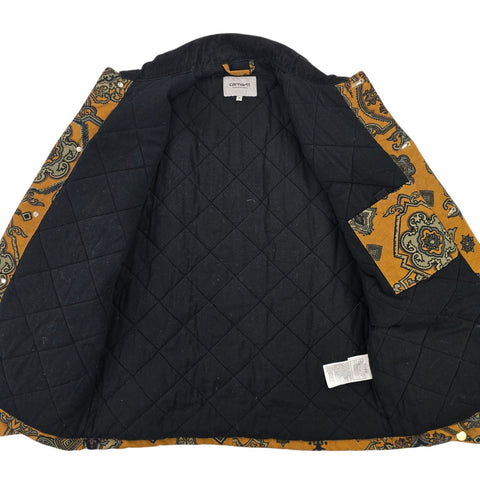 Carhartt WIP Michigan Paisley Print Quilt Lined Chore Jacket Men's Small
