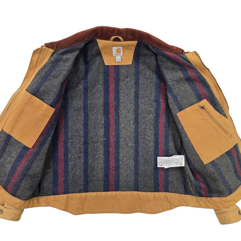 Carhartt Detroit Workwear Blanket Lined Jacket Brown Men's Large
