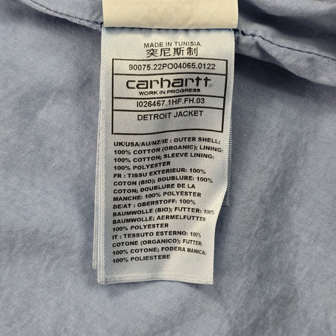 Carhartt WIP Detroit Dyed Bomber Jacket Blue Men's Large