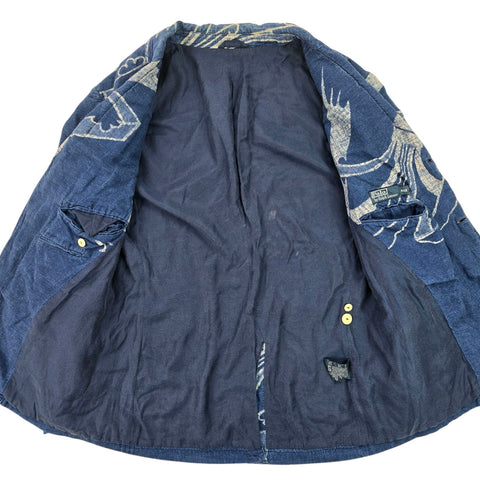 Polo Ralph Lauren Japanese Origami Print Chore Blazer Jacket Men's Large 44R