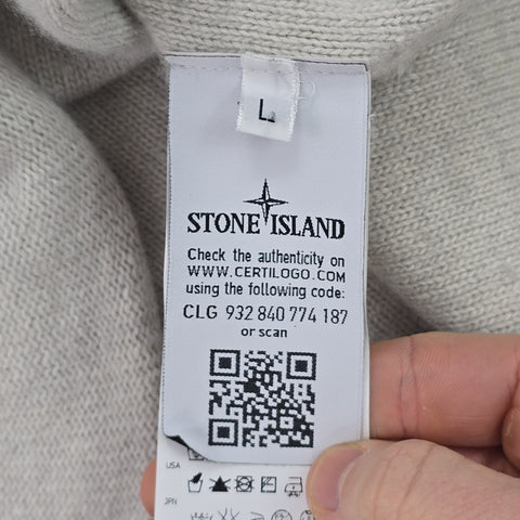 Stone Island 2016 Knitted Crew Neck Pocket Jumper Grey Men's Large