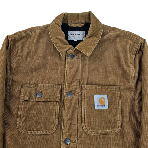Carhartt WIP Michigan Quilt Lined Corduroy Chore Jacket Brown Men's Small