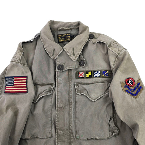 Polo Ralph Lauren Military Patch Field Jacket Green Men's Small