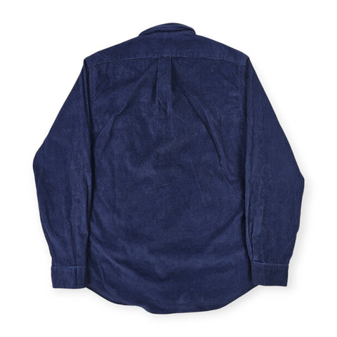 Polo Ralph Lauren Bear Corduroy Long Sleeve Shirt Blue Men's Medium