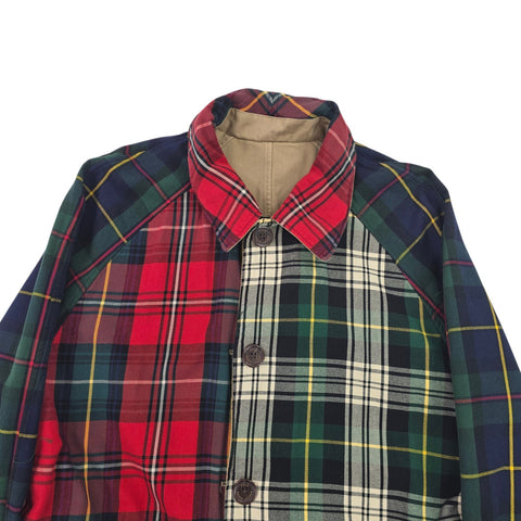 Polo Ralph Lauren Balmacaan Reversible Patchwork Trench Coat Men's Medium