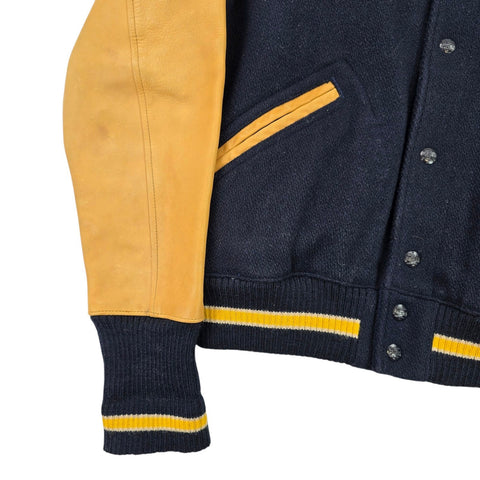 Polo Ralph Lauren Leather Letterman Varsity College Jacket Men's Large
