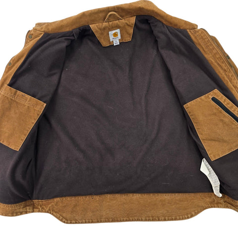 Carhartt Berwick Y2K Workwear Fleece Lined Jacket Brown Men's XL