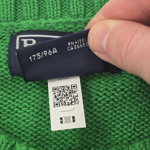 Polo Ralph Lauren USA Flag Knitted Jumper Green Men's Medium