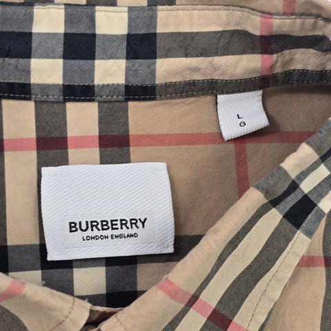 Burberry Nova Check Short Sleeve Shirt Men's Large