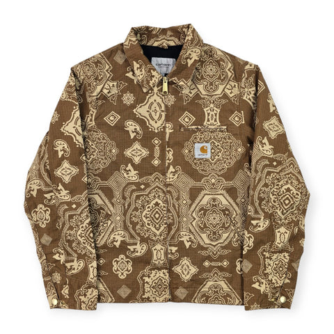 Carhartt WIP Detroit Bandana Pattern Jacket Brown Men's Small