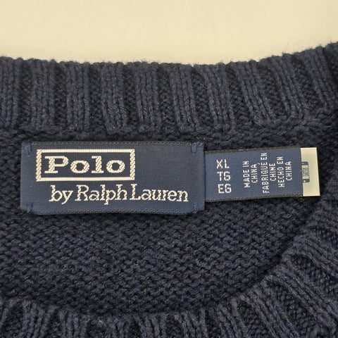 Polo Ralph Lauren USA Flag Bear Knitted Jumper Blue Men's XL