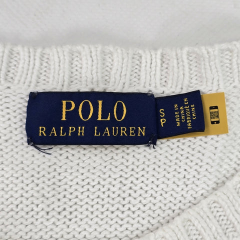 Polo Ralph Lauren Bear Knitted Jumper White Men's Small