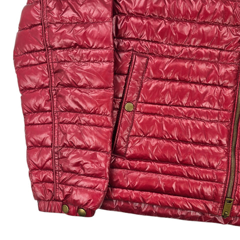Burberry Brit Down Puffer Quilted Jacket Red Men's Medium