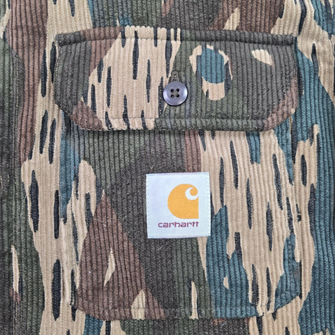 Carhartt WIP Whitsome Shirt Corduroy Camouflage Jacket Men's Medium