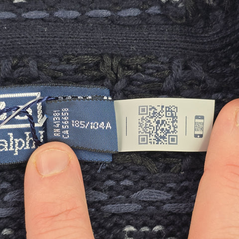 Polo Ralph Lauren Fair Isle Knit Vest Jumper Grey Men's XL