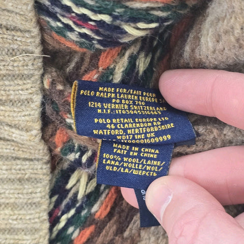 Ralph Lauren Rugby Fair Isle Knitted Vest Jumper Men's XL