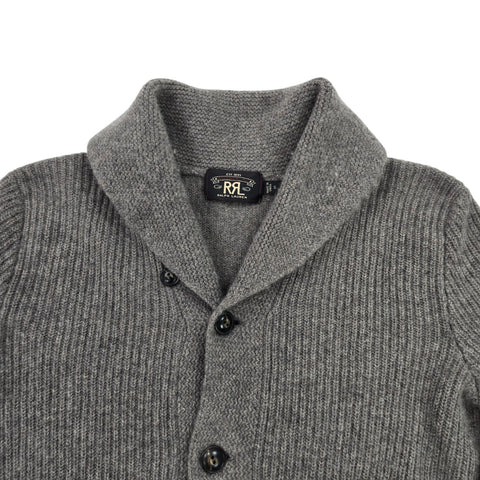 RRL Ralph Lauren 100% Cashmere Knitted Cardigan Grey Men's Small