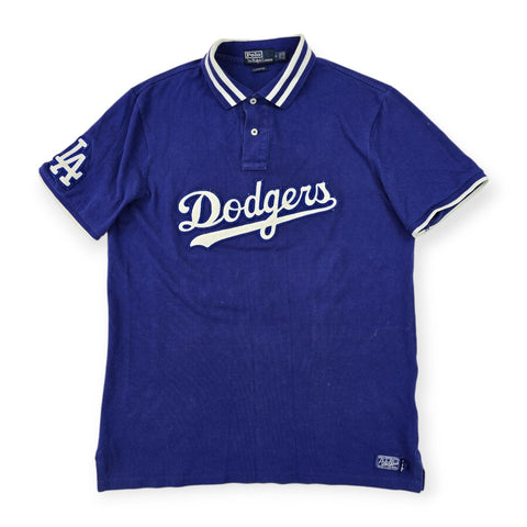 Polo Ralph Lauren LA Dodgers Baseball Spellout Polo Shirt Blue Men's Medium