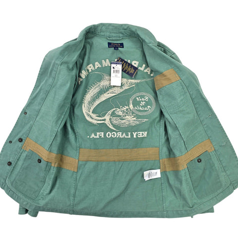 Polo Ralph Lauren Marina Spellout Chore Blazer Jacket Green Men's Small