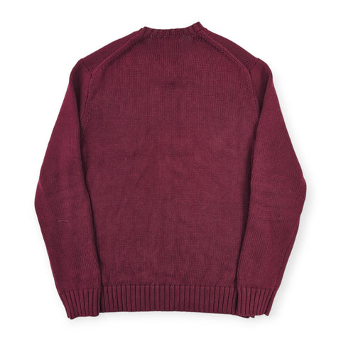 Polo Ralph Lauren Spellout Knitted Jumper Purple Men's Medium